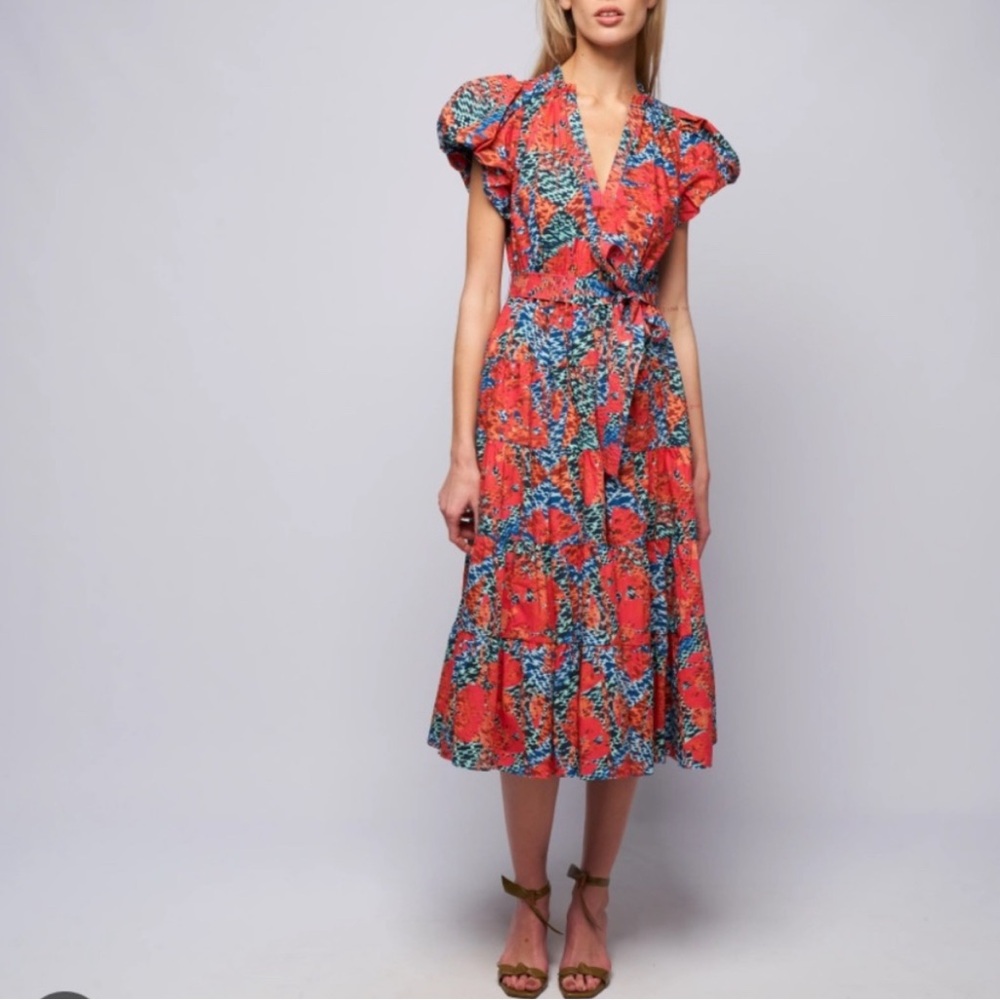 Ulla Johnson Floral Print Midi Dress Size 2